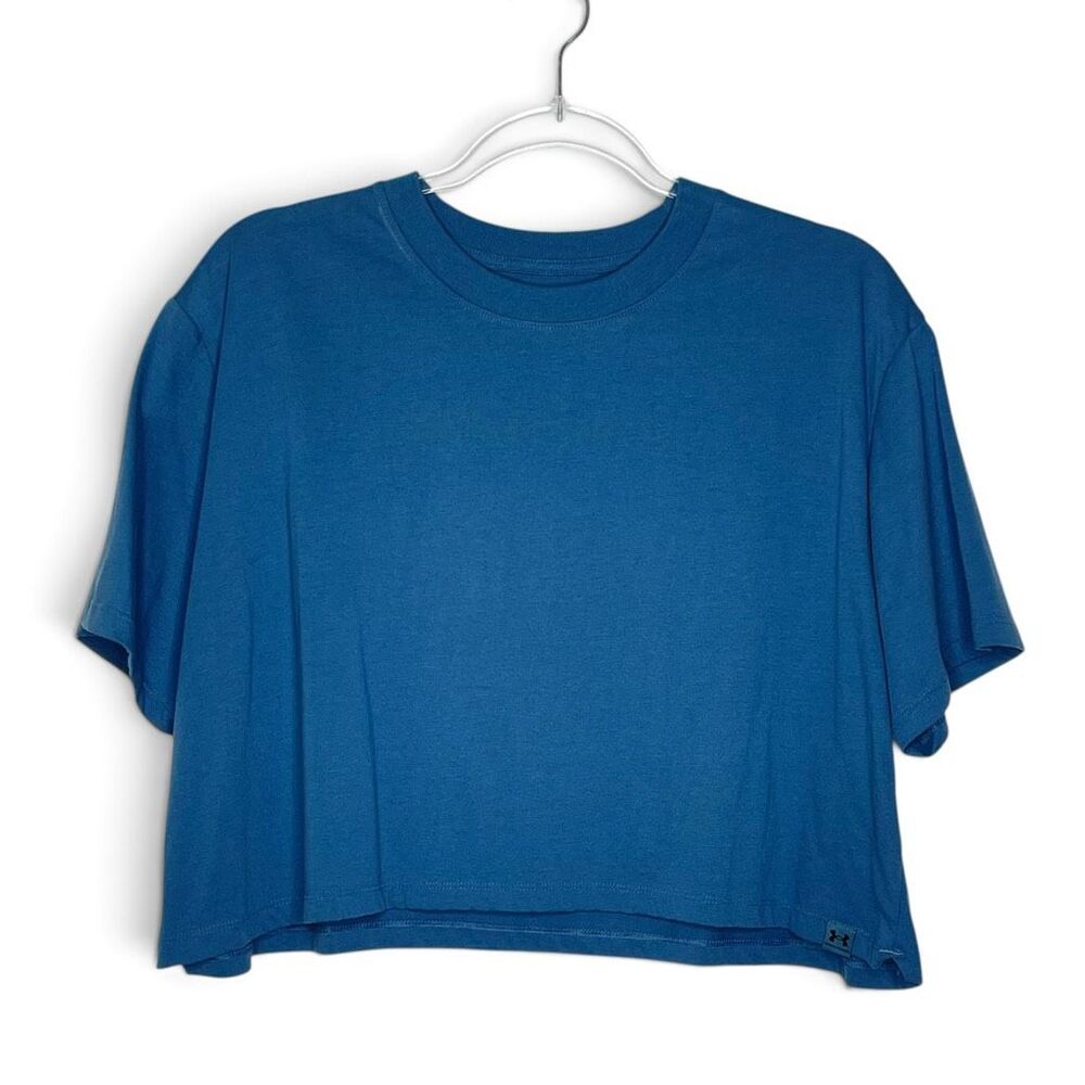Under Armour Campus Boxy Crop Short Sleeve Shirt Loose Fit Teal Women’s Medium